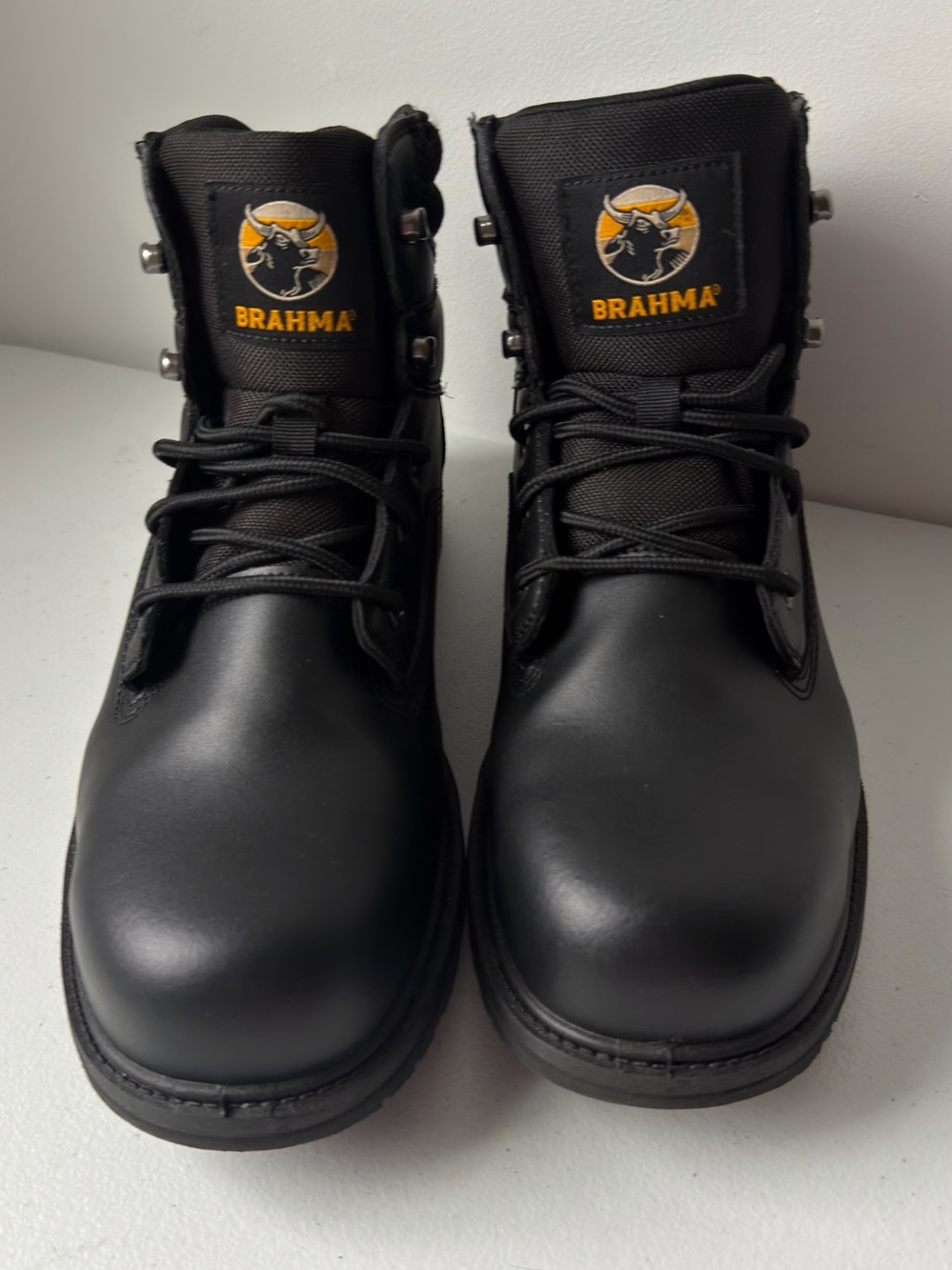 Brahma Steel Toe Work Boots Men’s 12 Wide Black Safety Industrial